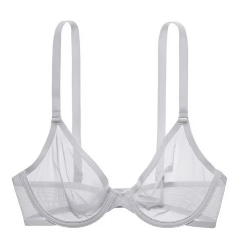 NWOT CUUP The Plunge-Mesh Bra Gray Various Sizes
